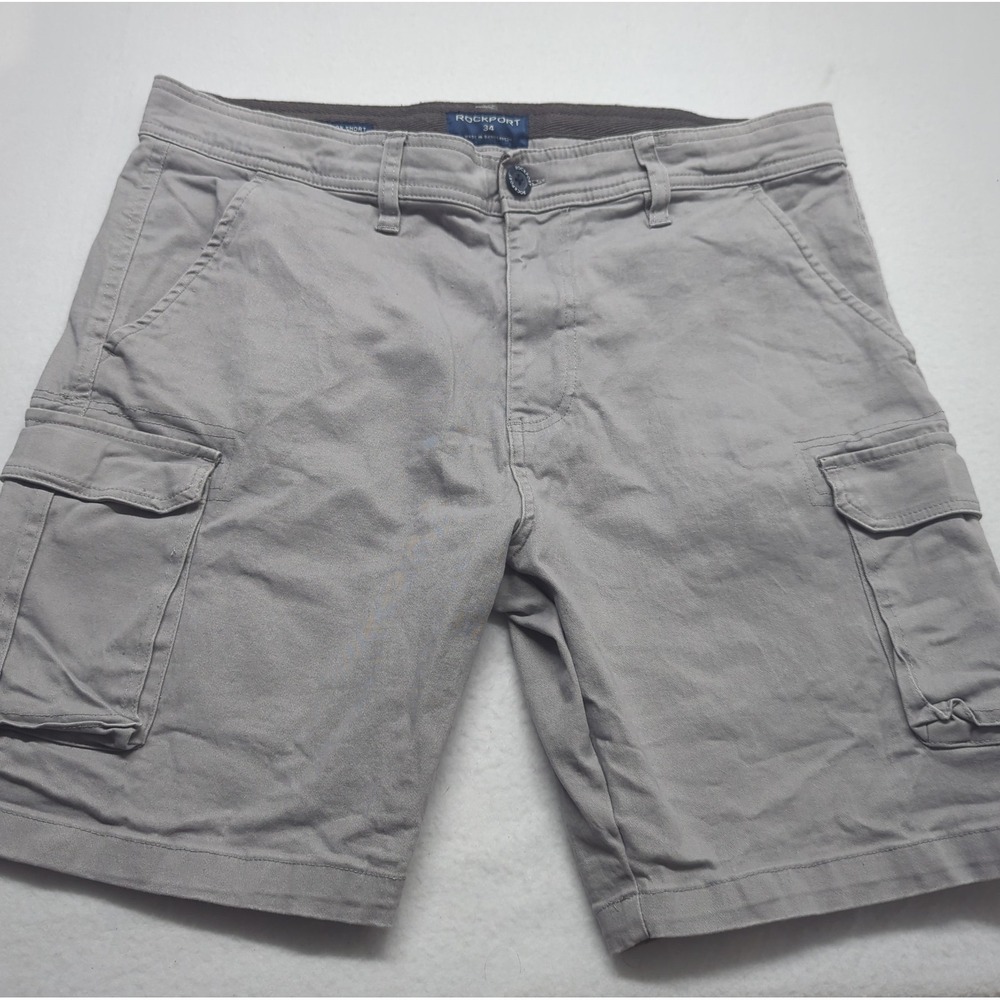 Rockport Gray Utility Cargo Shorts Mens Size 34 Motion Short